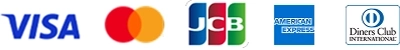 VISA, mastercard, JCB, AMERICAN EXPRESS, Diners Club